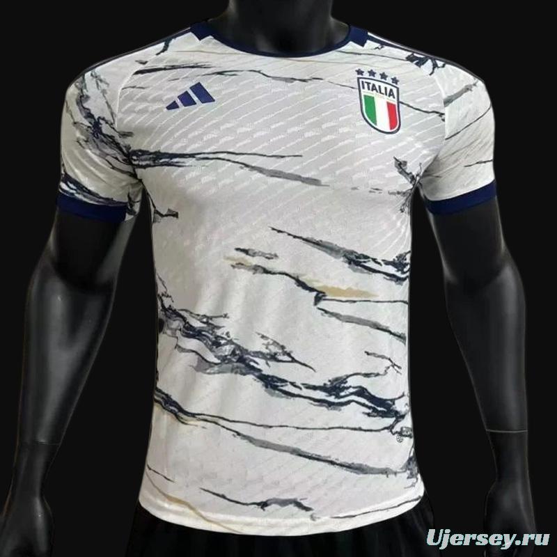 Player Version 2023 Italy Away White Jersey