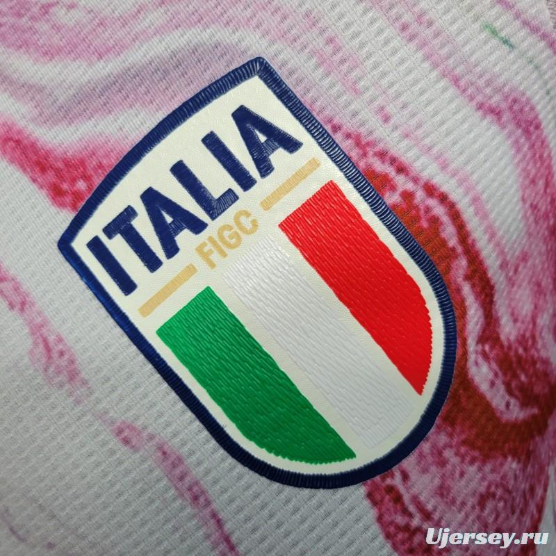 Player Version 2023 Italy FIGC Pre-Match White Jersey