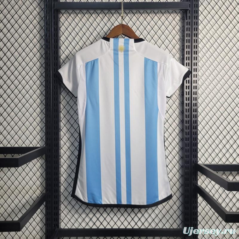 3-Stars Women 2023 Argentina Home Jersey