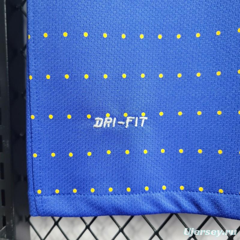 Retro 2010 Brazil Away Blue Jersey