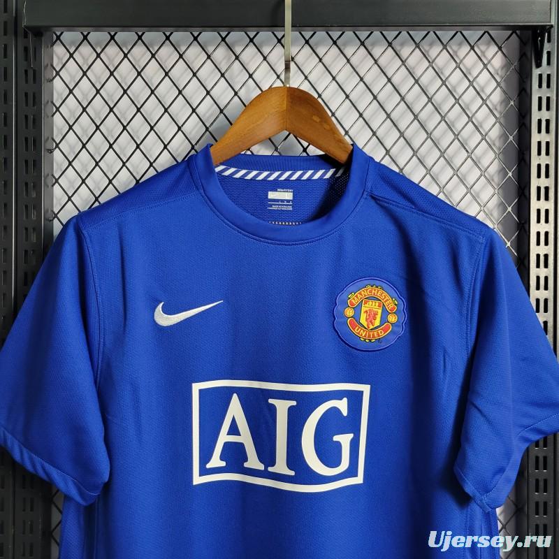 Retro 08/09 Manchester United Third Blue Jersey