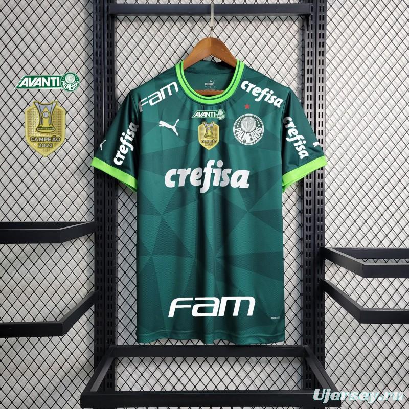 23/24 Palmeiras Home Jersey With All Sponsors And Chest Patch