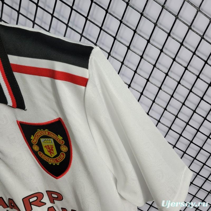 Retro 97-99 Manchester United White Jersey