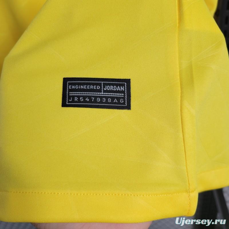 23-24 PSG Forth Pre-Match Yellow Training Jersey