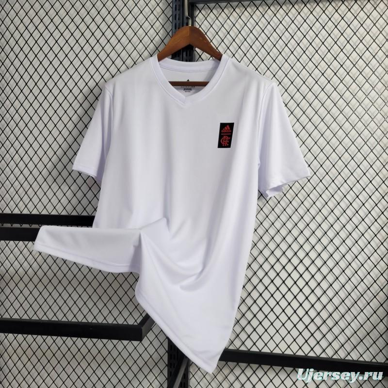 23-24 Flamengo White Casual T-Shirts