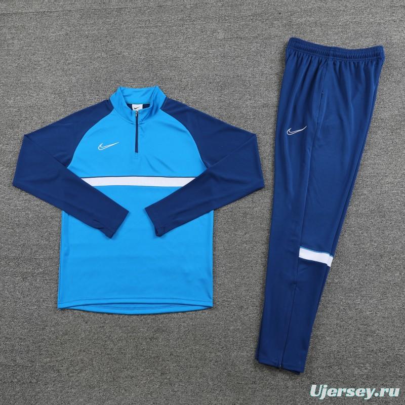 2023 NIKE Blue Half Zipper Jacket +Pants