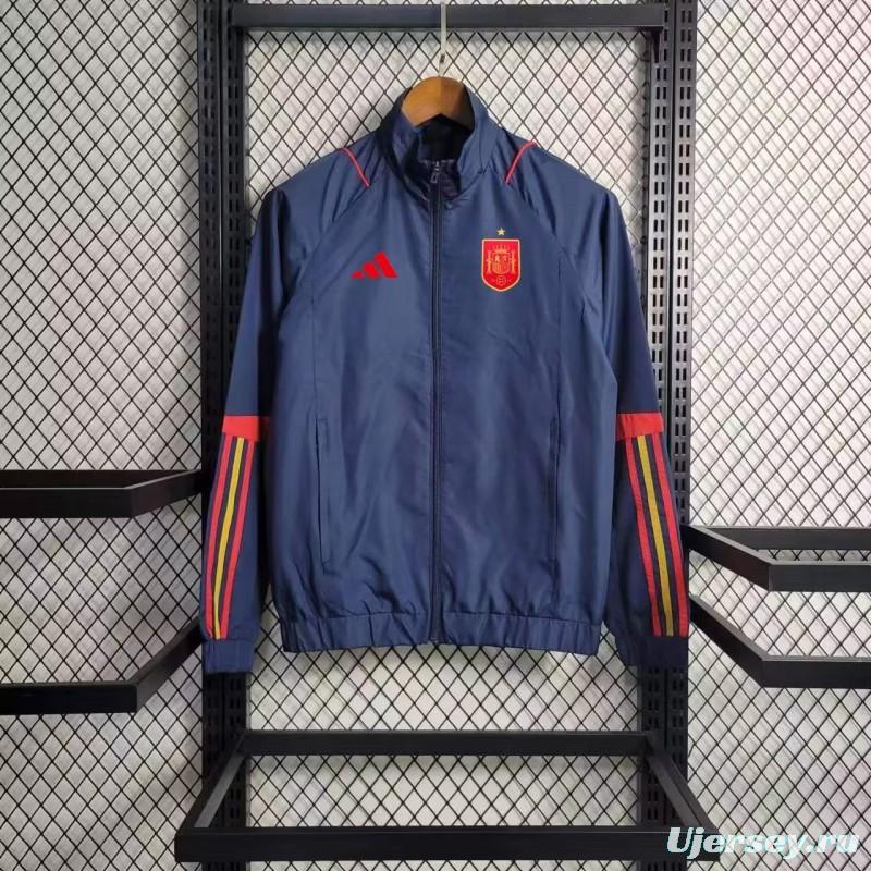 2023 Spain Navy Windbreaker