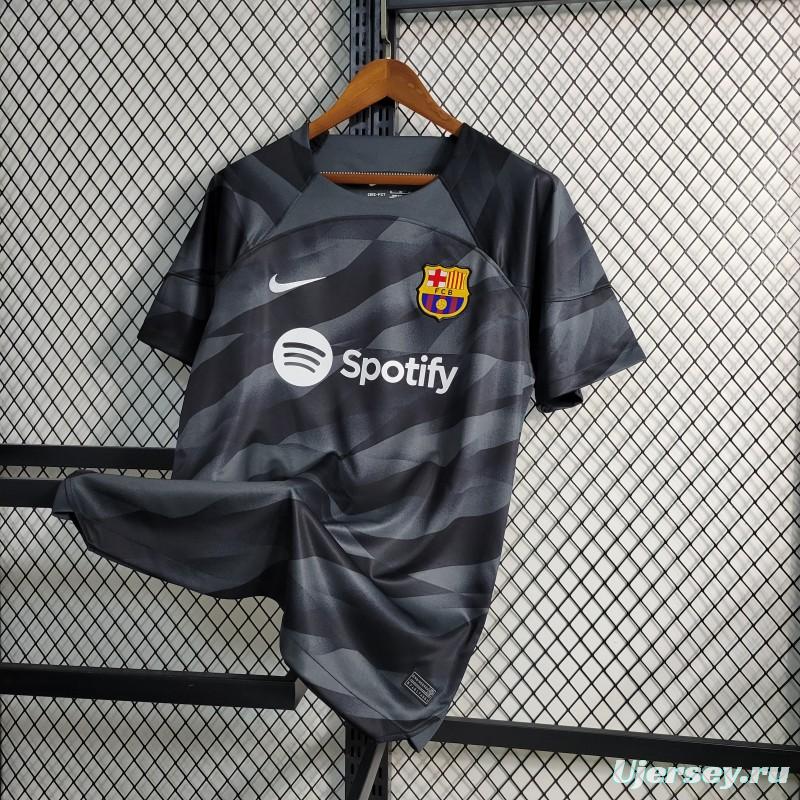 23-24 Barcelona Black Goalkeeper Jersey