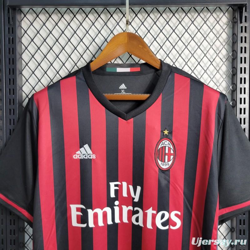 Retro 16-17 AC Milan Home Soccer Jersey