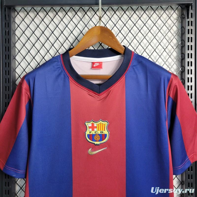 Retro 98-99 Barcelona Home Soccer Jersey