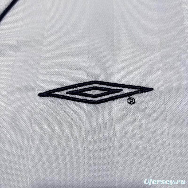 Long Sleeve Retro 2002 England Home Soccer Jersey