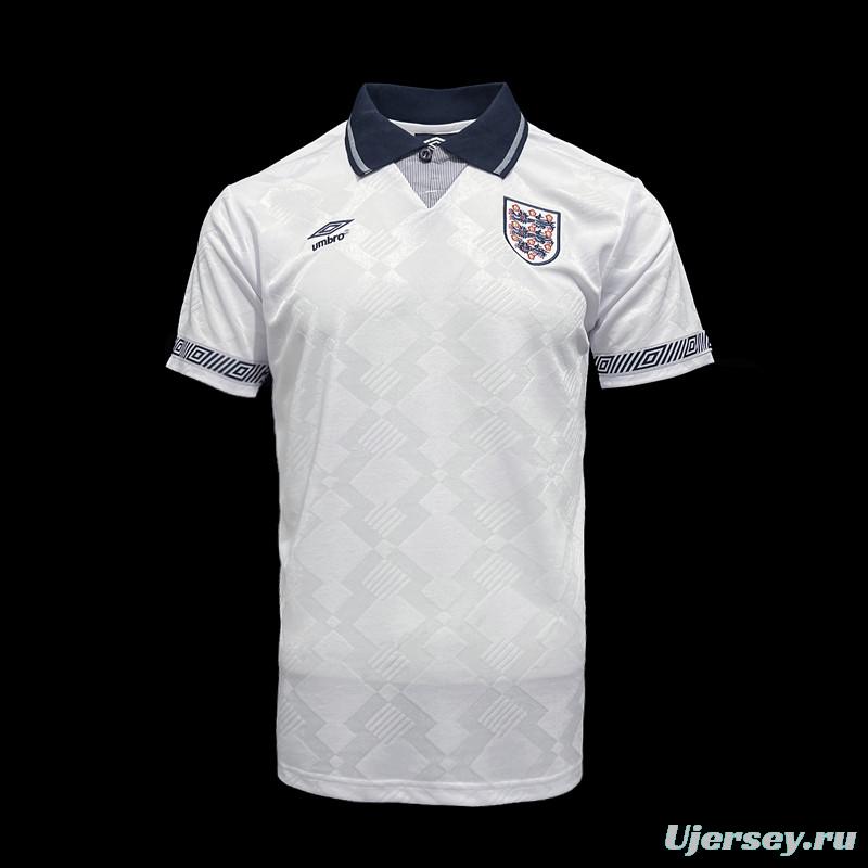 Retro 1990 England Home Soccer Jersey