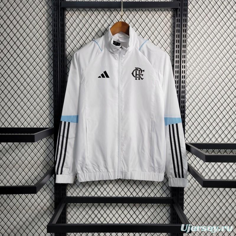 23-24 Flamengo White Windbreaker