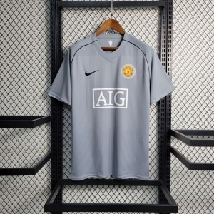 Retro 07-08 Manchester United Gray Goalkeeper Jersey