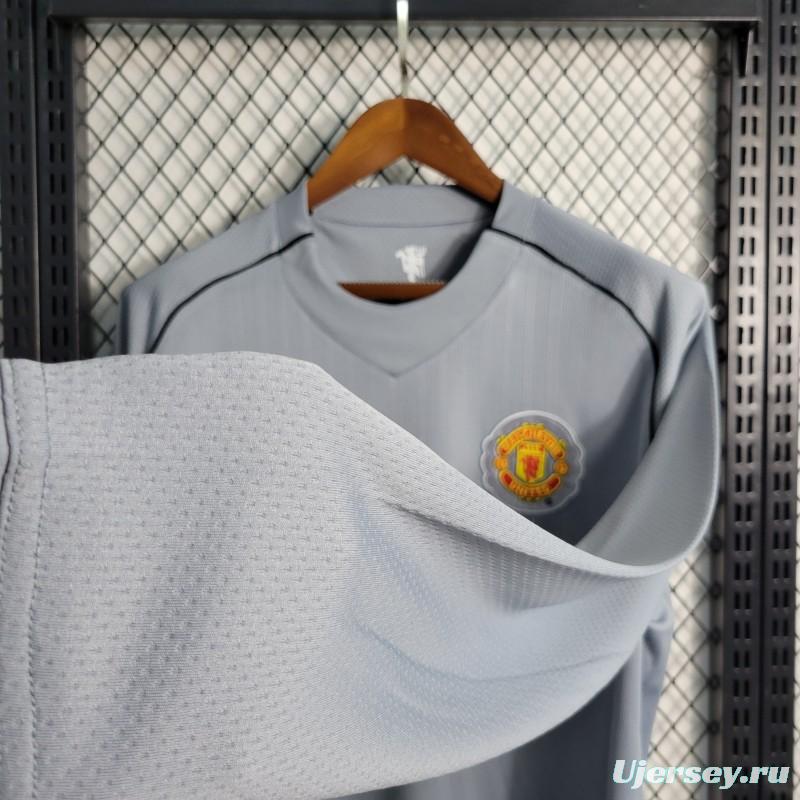 Retro 07-08 Manchester United Gray Goalkeeper Jersey