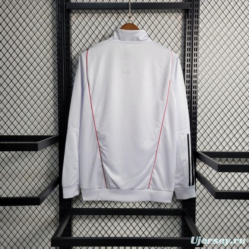 23-24 Sao Paulo White Full Zipper Training Jacket