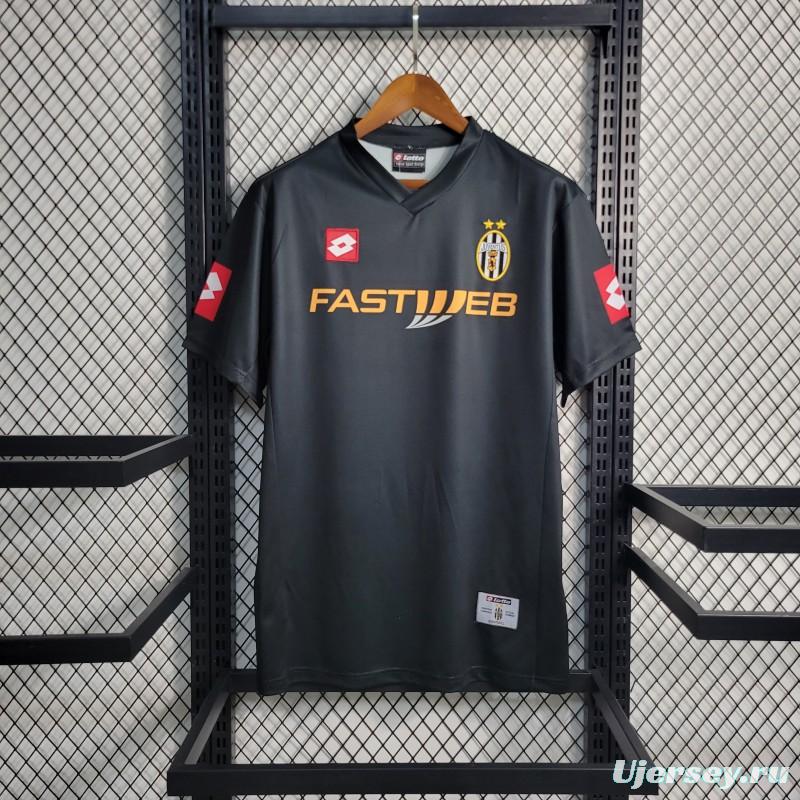 Retro 01-02 Juventus Away Black Soccer Jersey