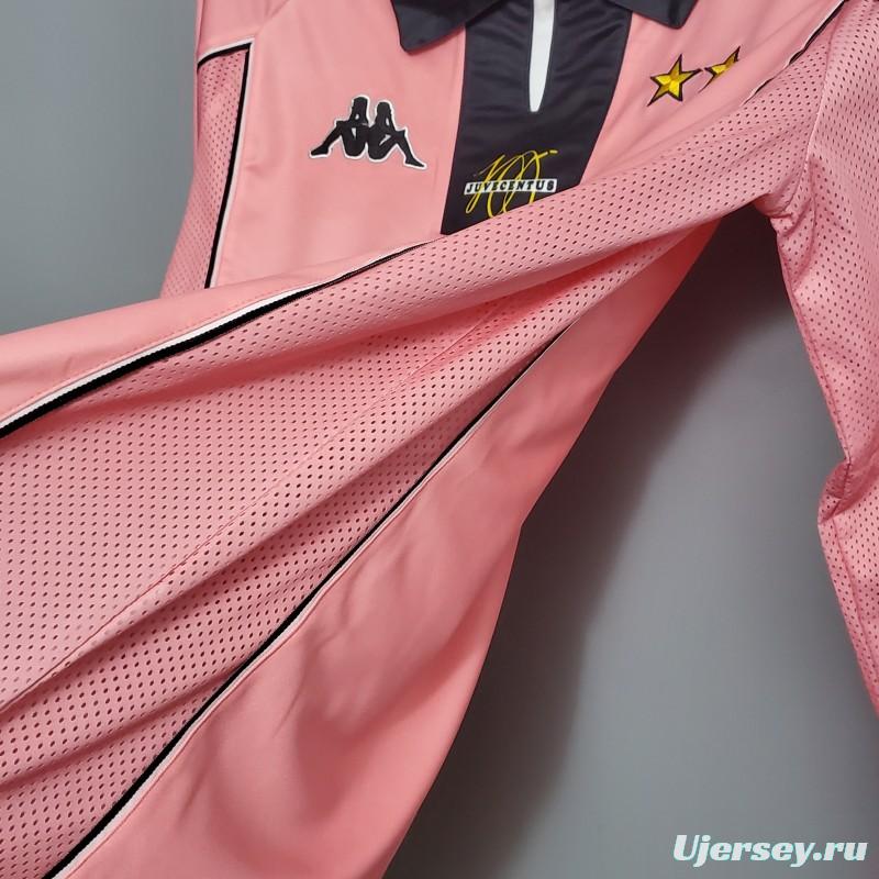 Retro 97/98 Juventus Away Pink Long Sleeve Jersey