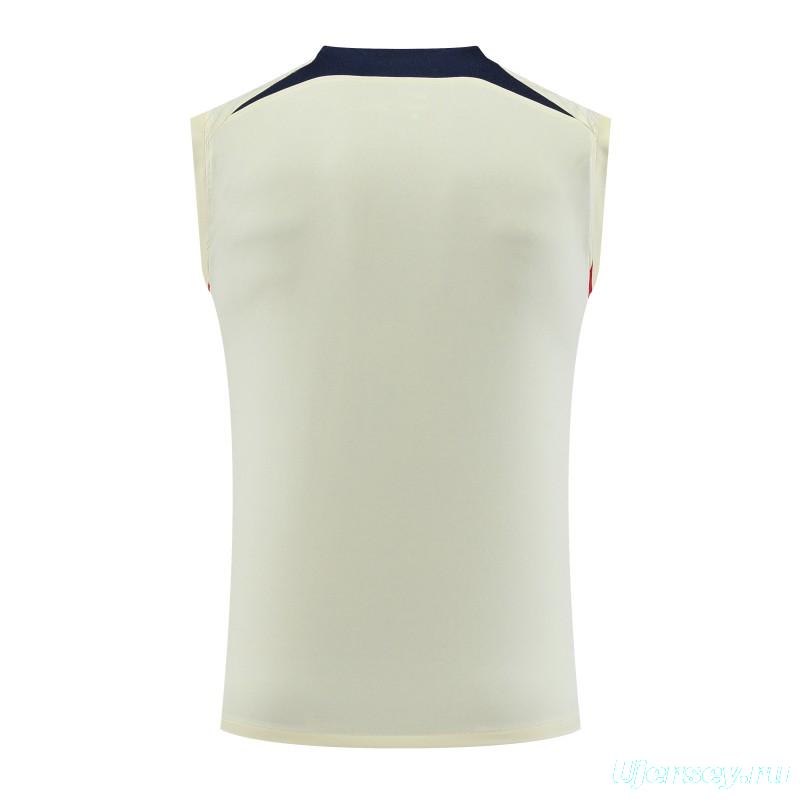 23-24 Liverpool Beige Vest Jersey+Shorts