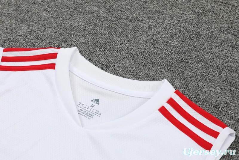 23-24 Bayern Munich White Black Vest Jersey+Shorts