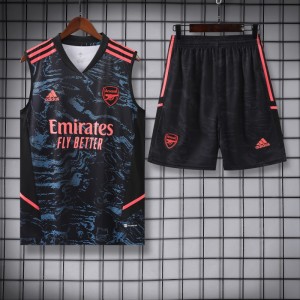 23-24 Arsenal Black Pattern Special Vest Jersey+Shorts