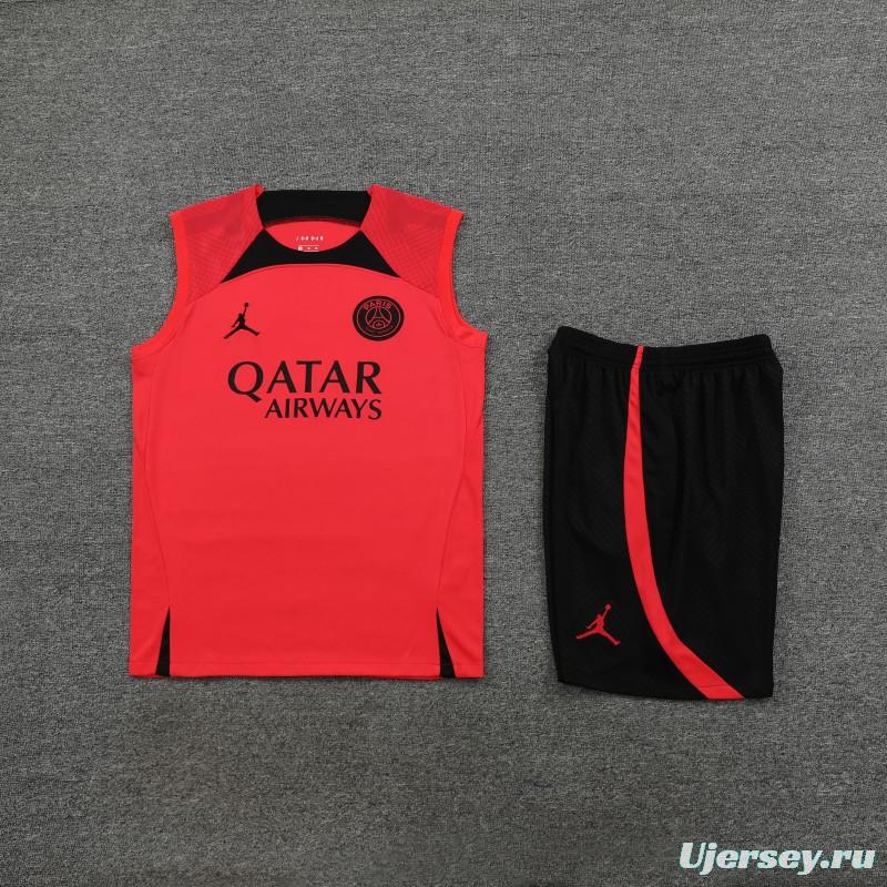 23-24 PSG Carmine Vest Jersey+Shorts