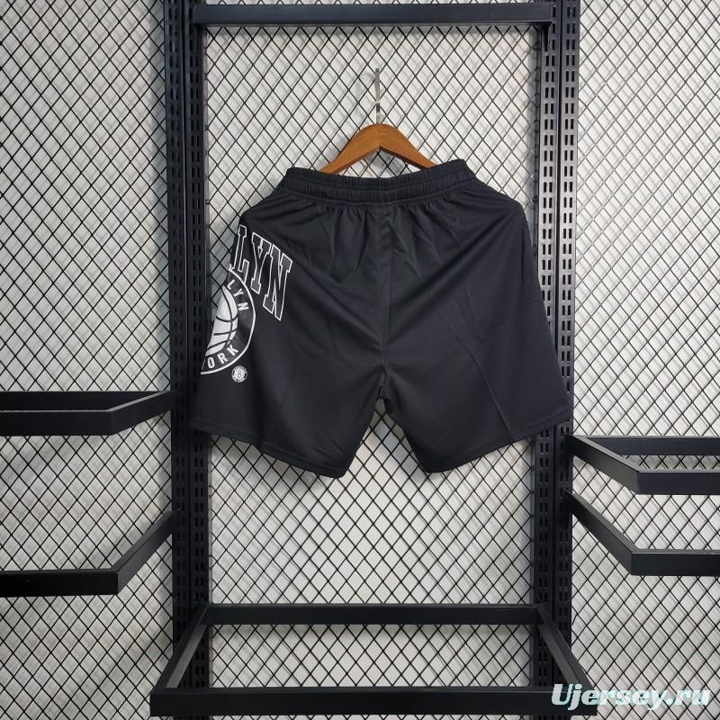 23 24 NBA Nets Black Shorts