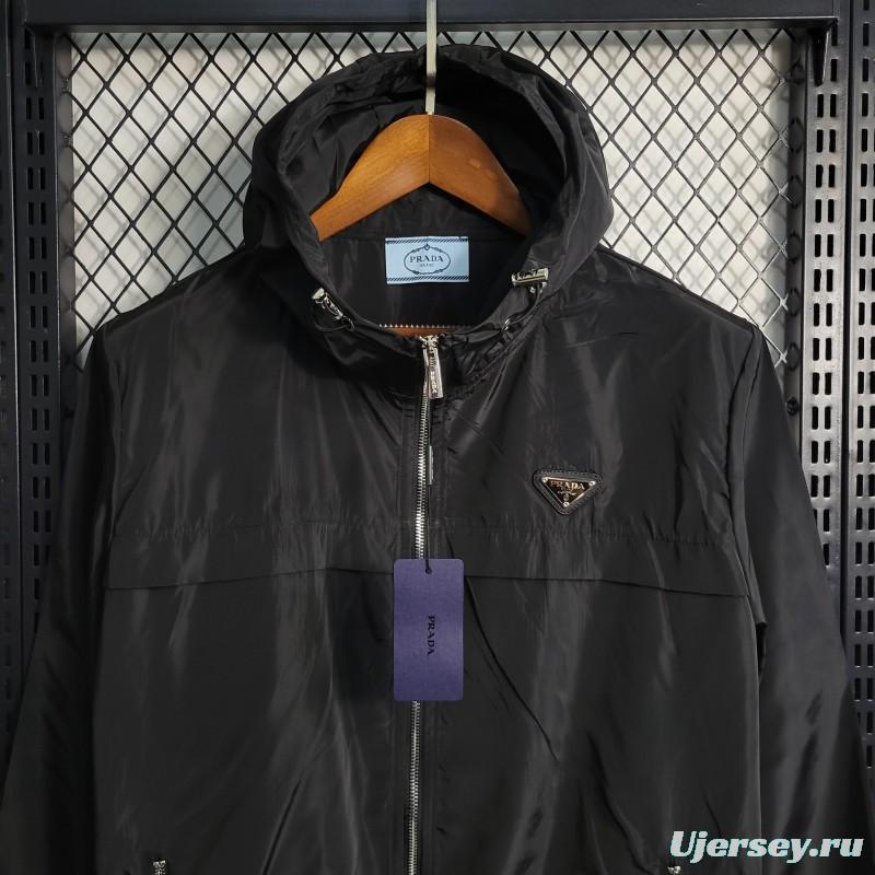 2023 PRADA Black Windbreaker