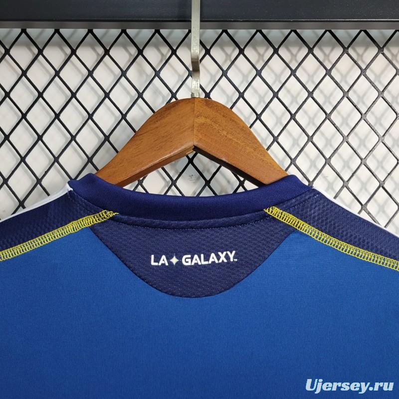 Retro 11-12 La Galaxy Long Sleeve Away Blue Jersey