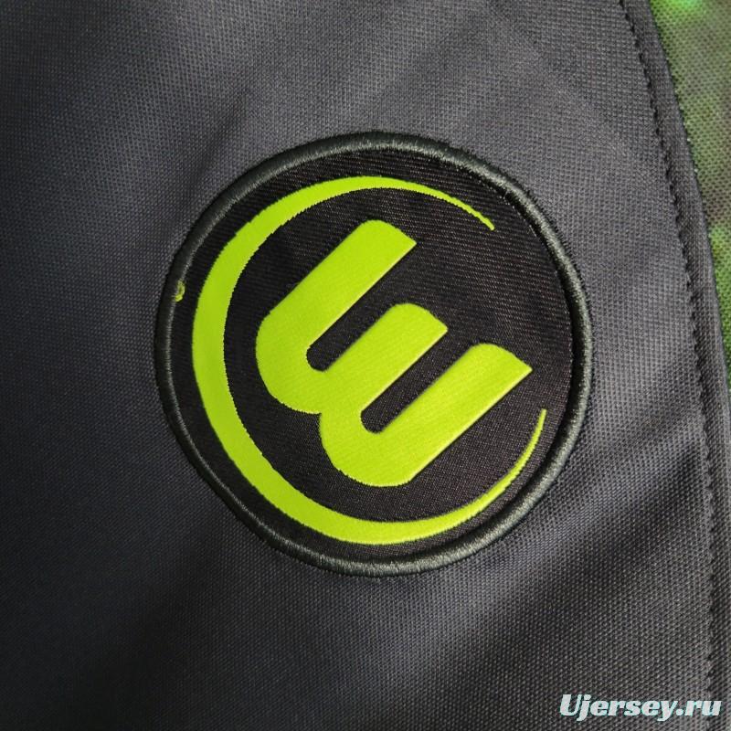 23-24 VfL Wolfsburg Away Black Jersey