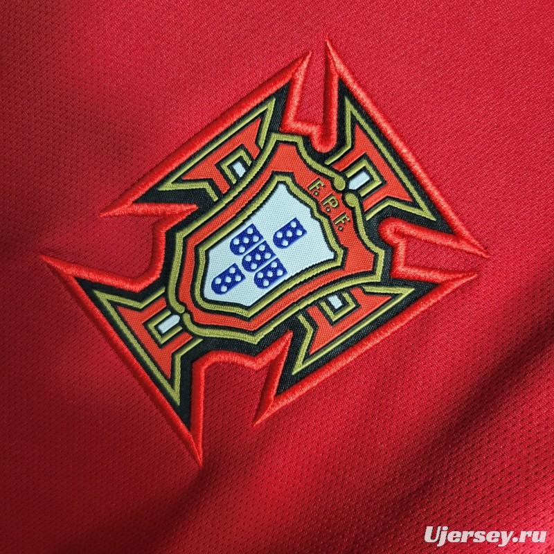 Retro 2016  Portugal Home Long Sleeve Jersey