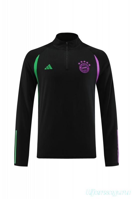 23/24 Bayern Munich Black Purple Full Zipper Jacket+Pants