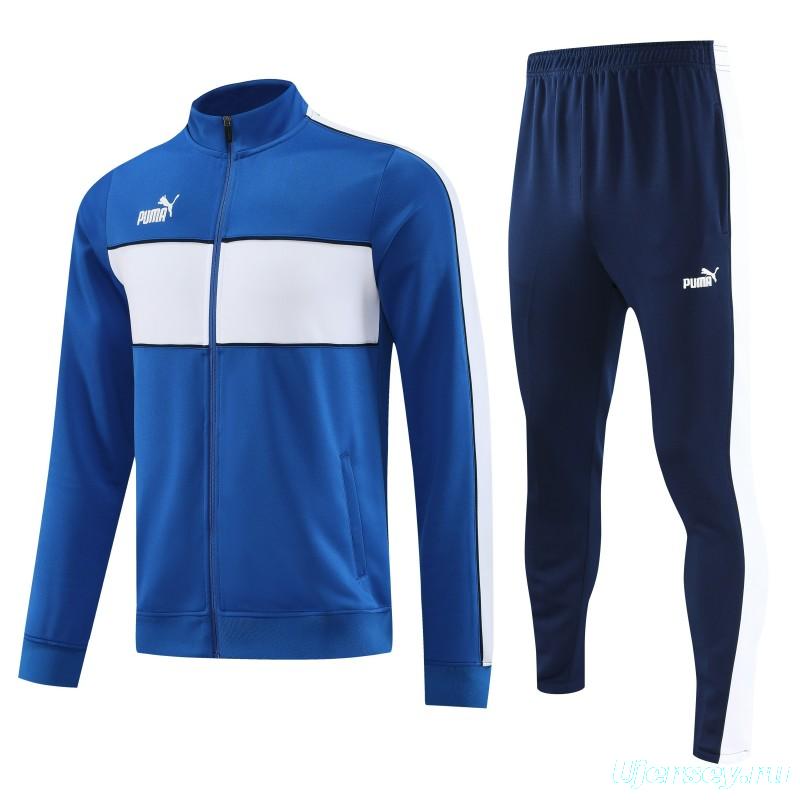 23/24 Puma Blue White Full Zipper Jacket+Pants