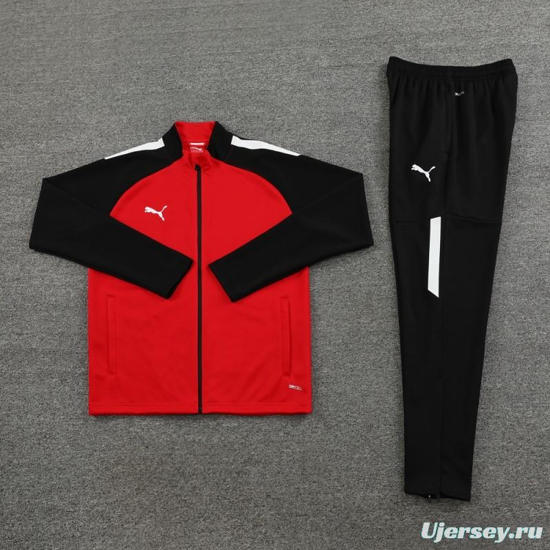 23/24 PUMA Black/Red Full Zipper Hooide Jacket+Pants