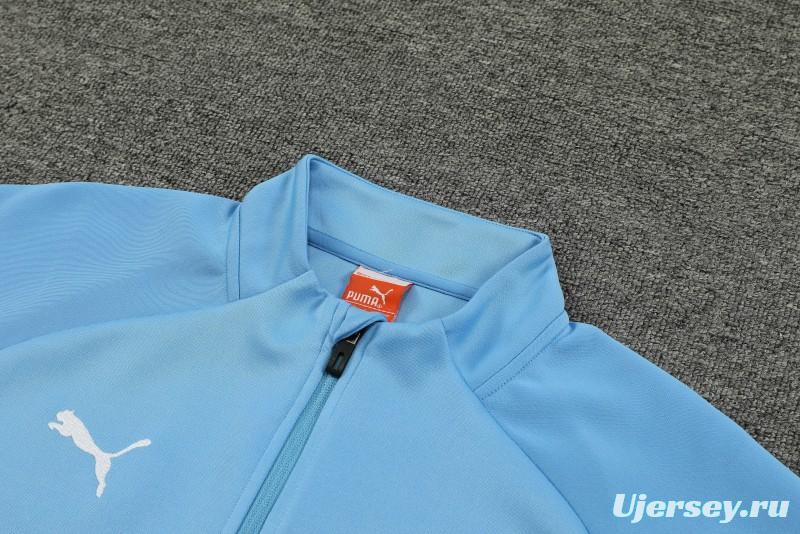 23/24 Manchester City Blue Full Zipper Jacket+Pants