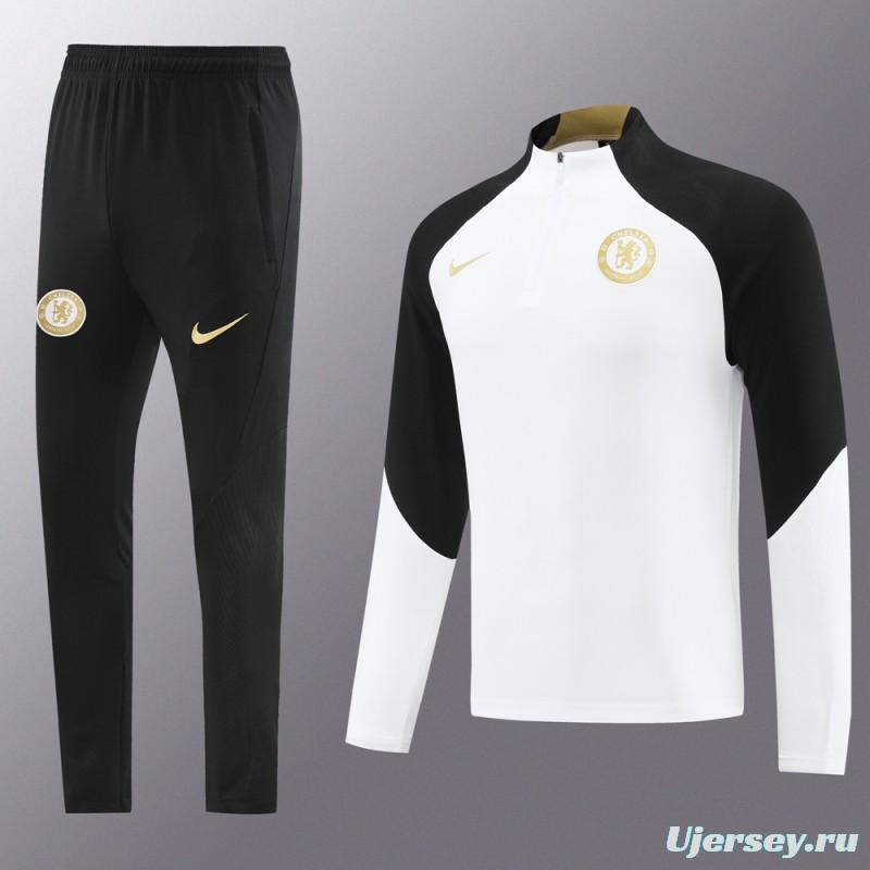 23/24 Chelsea White  Half Zipper Jacket+Pants