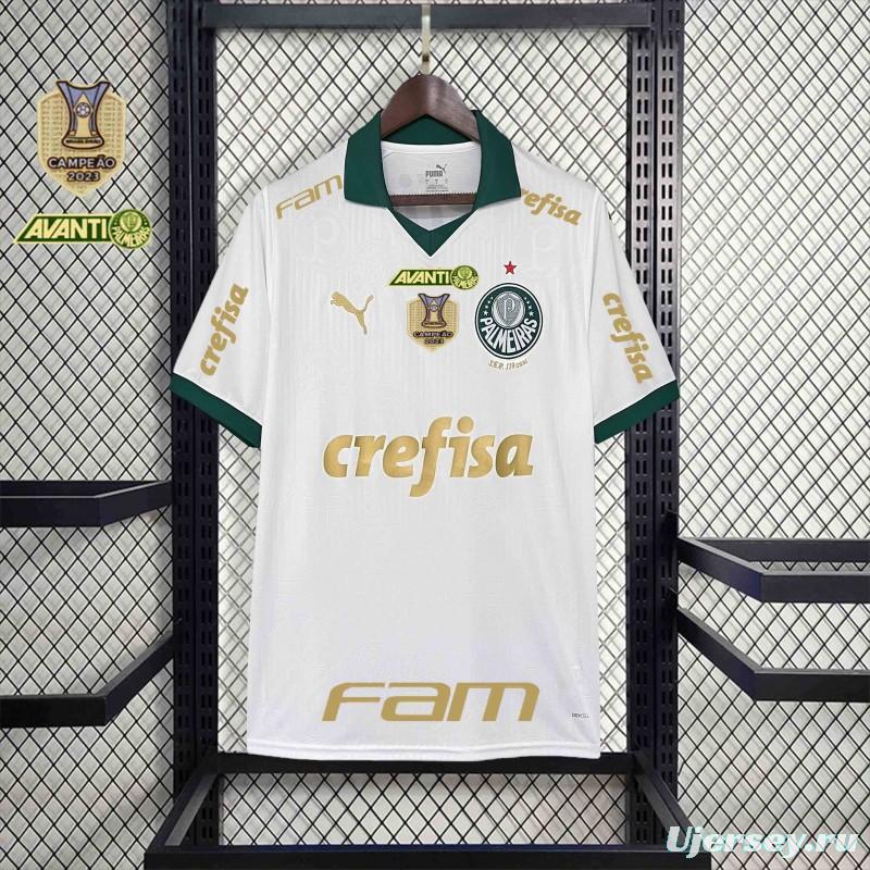 24/25 All Sponsor Palmeiras Away White Jersey With All Sponsor