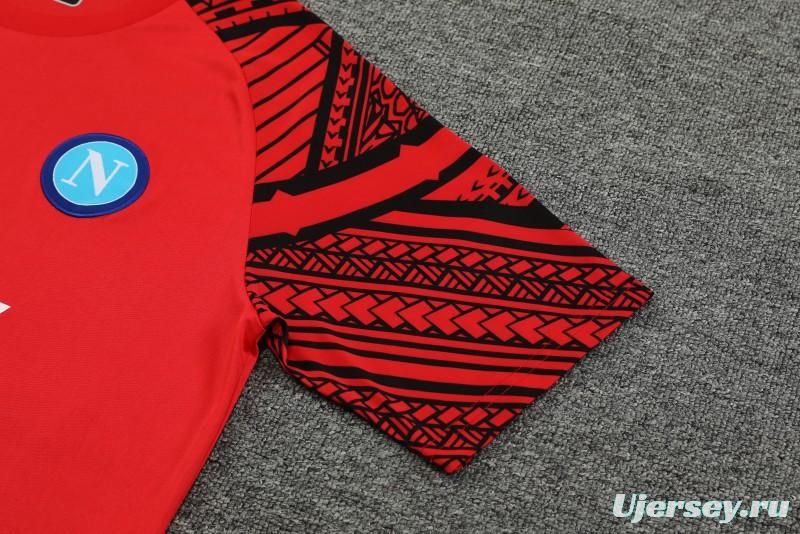 23/24 Napoli Red Short Sleeve Jeresy+Shorts