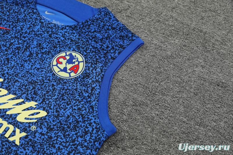 24/25 Club America Blue Vest Jeresy+Shorts