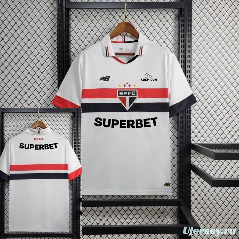 24/25 Sao Paulo Home Jersey + All Sponsors