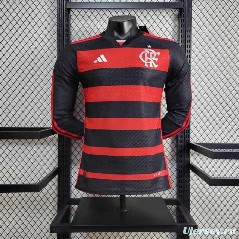 24/25 Player Flamengo Home Long Sleeve Jersey