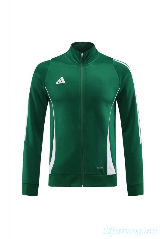 2024 Adidas Green/White Full Zipper Jacket+Pants