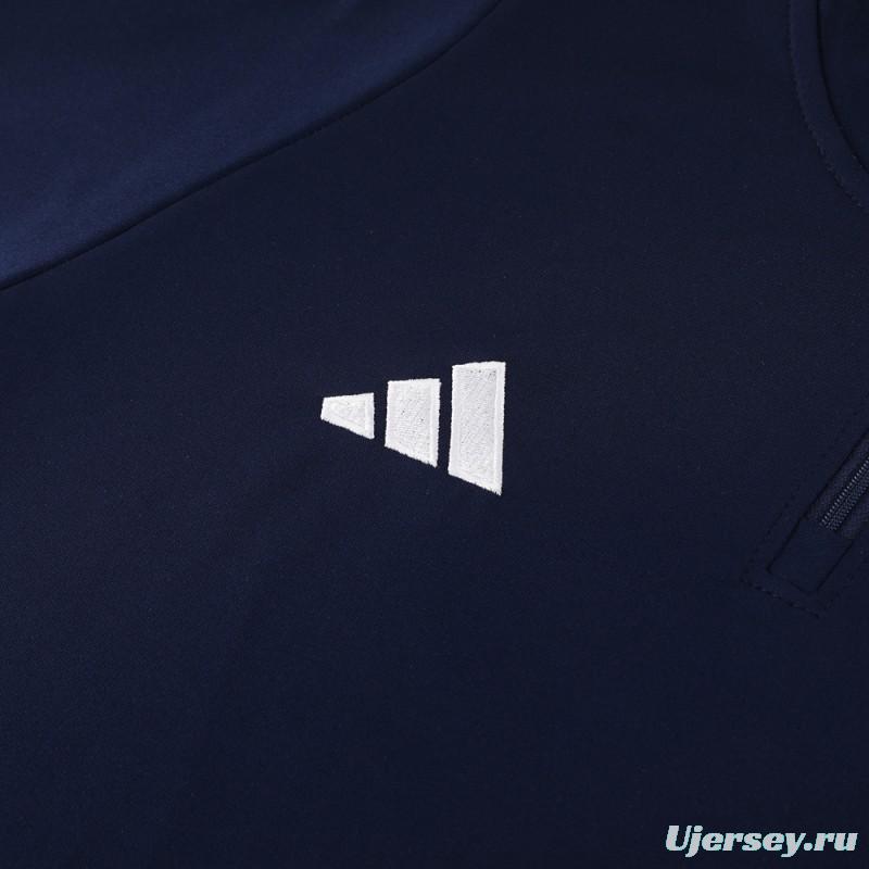 2024 Adidas Navy Half Zipper Jacket+Pants