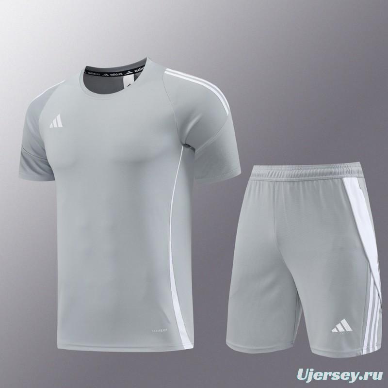 2024 Adidas Grey Short Sleeve Jersey+Shorts