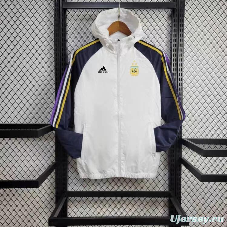 2024 Argentina White Windbreaker