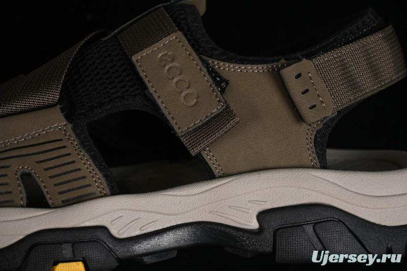 Ecco Offroad Series 2024 Summer New Casual Men's Sandals with Soft Leather Upper and Mesh - 63131501002