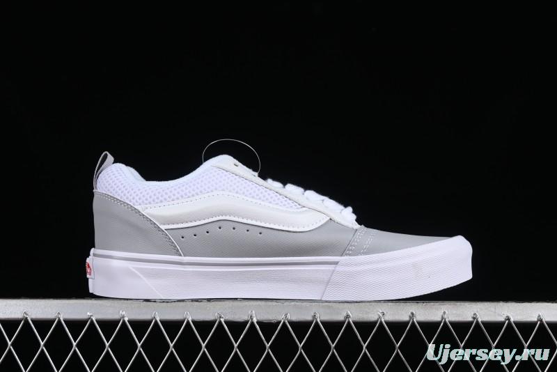 Vans Classics Knu Skool Chunky Tongue Retro Sneakers in Grey White - VN0009QCYF9