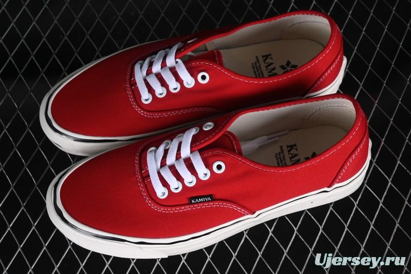 Kamiya x Vulcanize Sneaker 23AW High-End Line Mihara Yasuhiro Dissolution Red Shawn Yue Same Style Painted Letters Low-Top Canvas Shoes