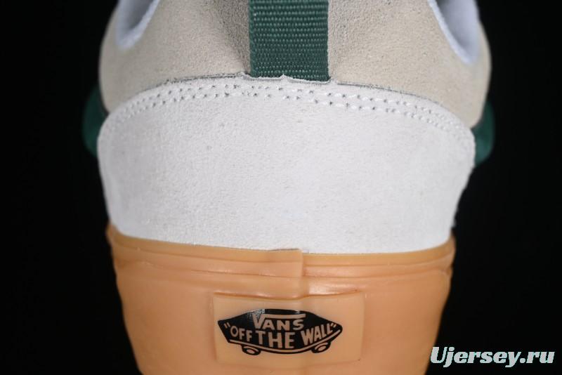 Vans Knu-Skool VR3 Lx Low-Top Retro Sneakers in Grey Green with Gum Sole - VN000CS0DWM