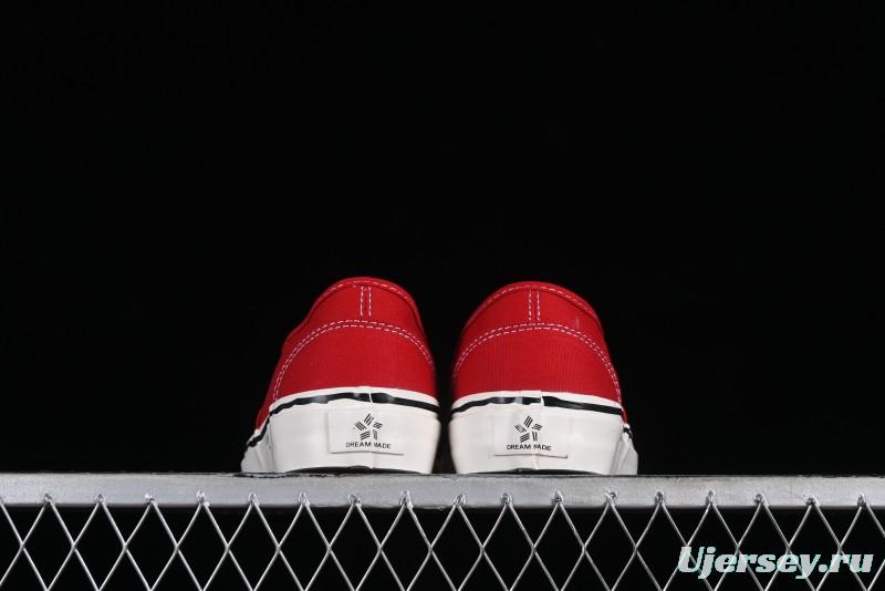 Kamiya x Vulcanize Sneaker 23AW High-End Line Mihara Yasuhiro Dissolution Red Shawn Yue Same Style Painted Letters Low-Top Canvas Shoes